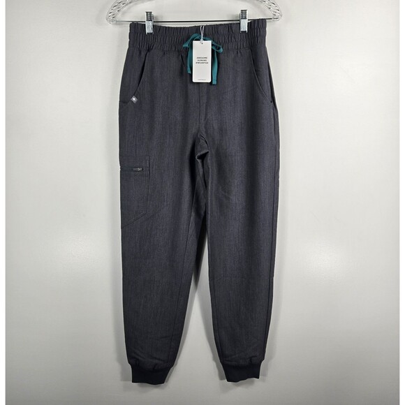 Figs Women’s XS Petite Zamora Jogger Scrub Pants Gray Pockets 840140669916 NWT - Picture 1 of 7